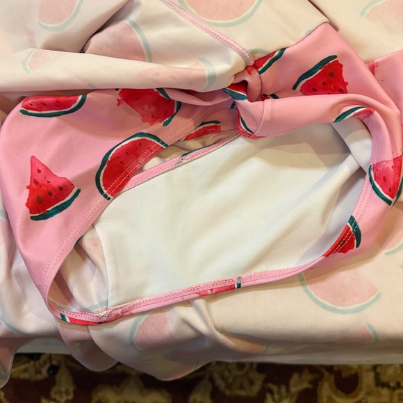 Esprlia Bathing Suit 1 Pc Plus 2XL Soft Cup Full Skirt Cut Out Watermelon Print - Picture 6 of 6